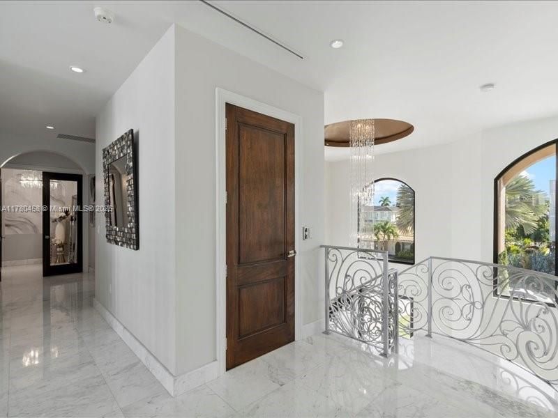 Chandelier, Interior, Marble, Recessed Lighting