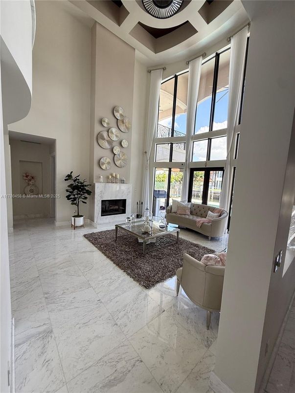 Fireplace, Interior, Living room, Marble