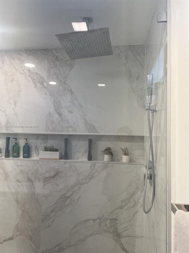 Bathroom, Glass Shower, Interior, Marble Walls