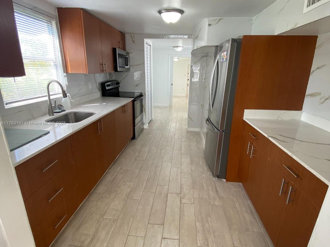 Interior, Kitchen, Wood Texture Flooring