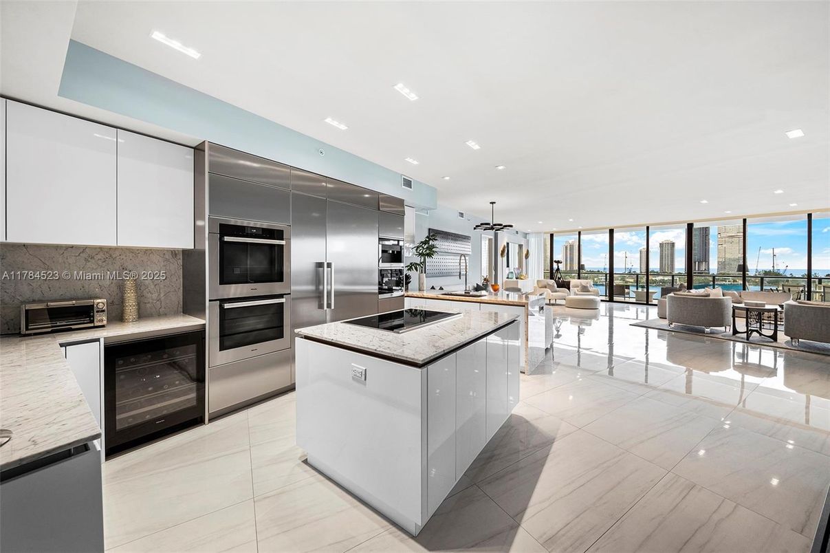 Dining room, Interior, Kitchen, Living room, Pendant Lights, Recessed Lighting, Stainless Steel Appliances, Water