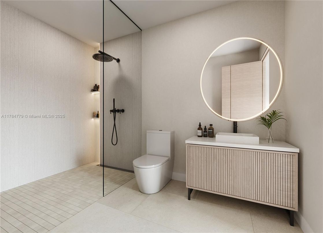 Bathroom, Glass Shower, Interior