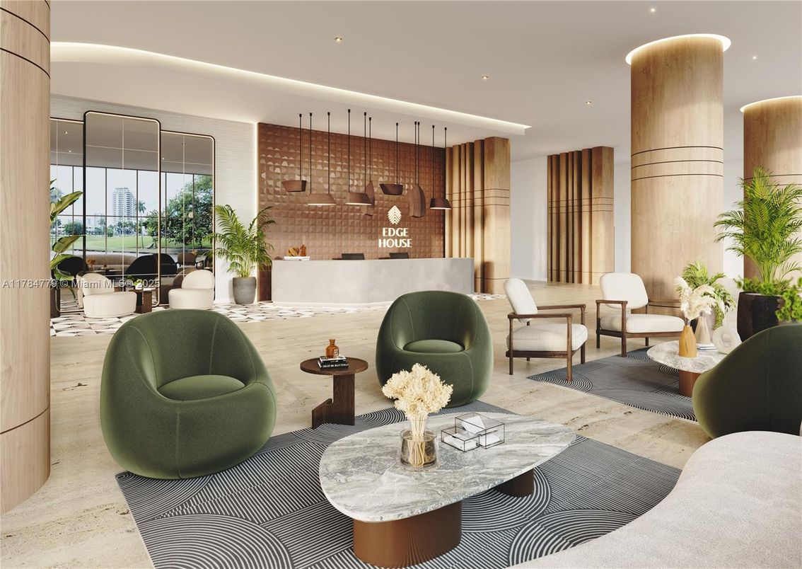 Interior, Living room, Pendant Lights, Recessed Lighting, Stone Walls