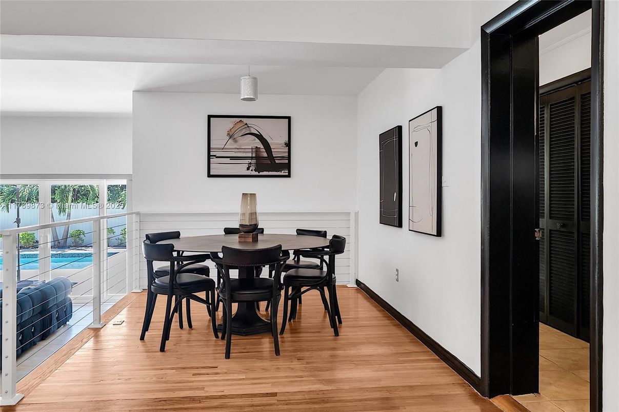 Dining room, Interior, Wood Texture Flooring