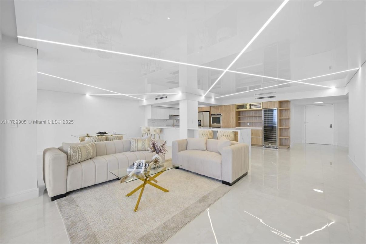 Interior, Kitchen, Living room, Recessed Lighting