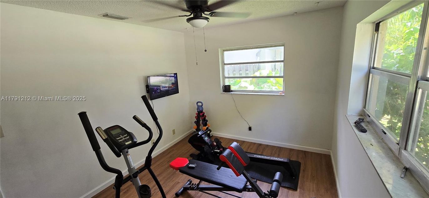 Fitness Equipment, Interior, Wood Texture Flooring