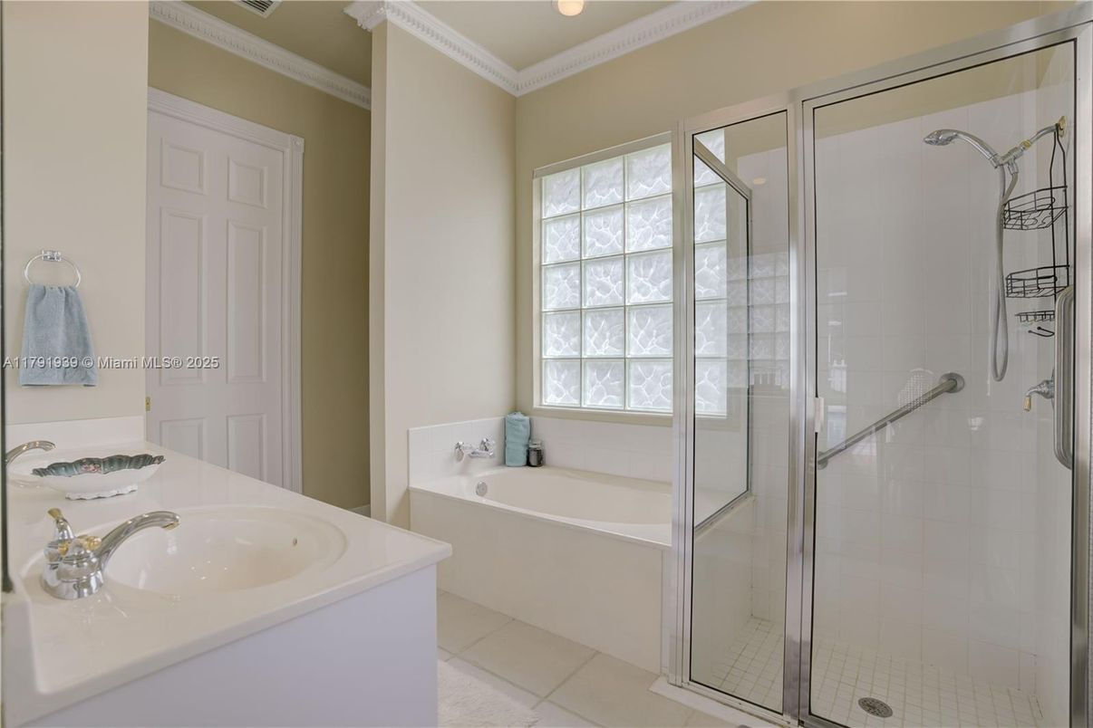 Bathroom, Dual Sink Vanities, Glass Shower, Interior