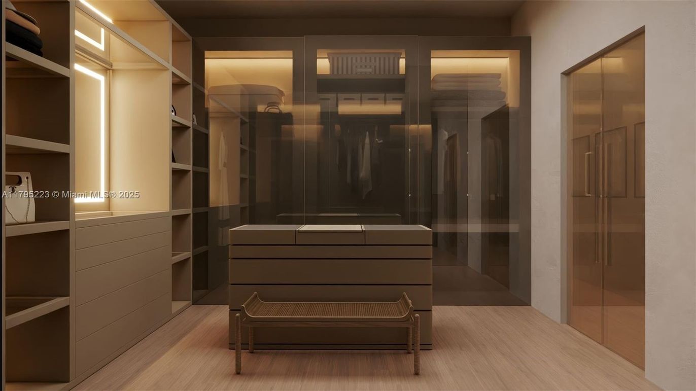 Bedroom, Interior, Pendant Lights, Wood Texture Flooring