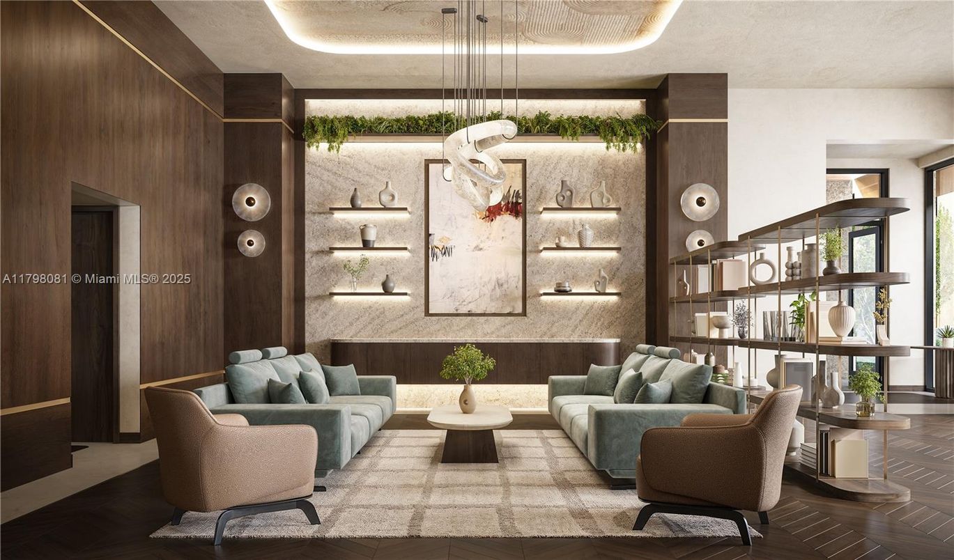 Interior, Living room, Pendant Lights, Wood Texture Flooring, Wooden Walls
