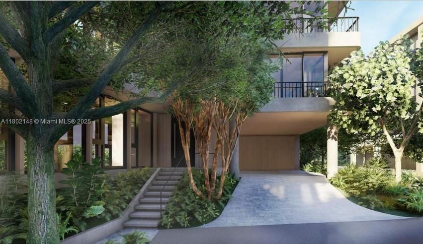Attached, Exterior, Facade, Modern