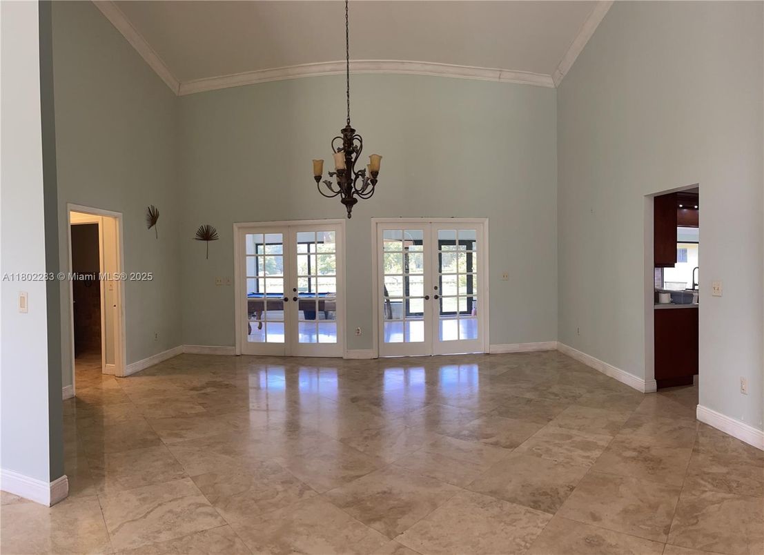 Chandelier, Empty room, Interior