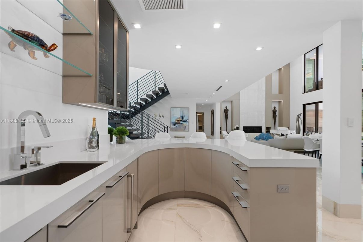 Interior, Kitchen, Marble, Recessed Lighting