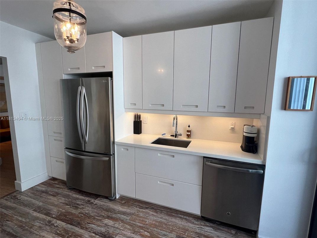 Interior, Kitchen, Wood Texture Flooring