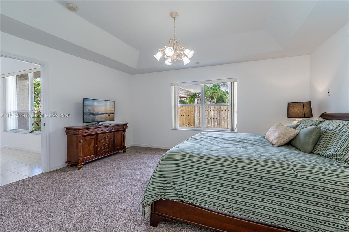 Bedroom, Chandelier, Interior