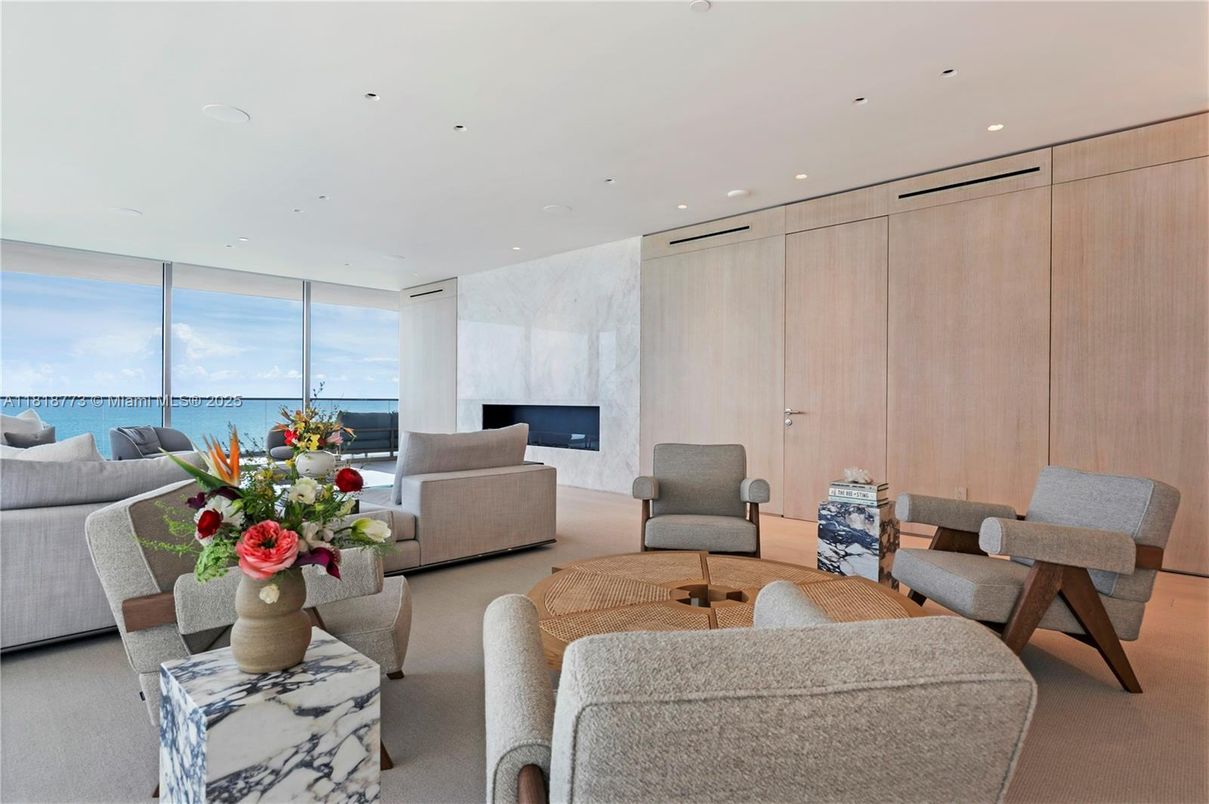 Fireplace, Interior, Living room, Recessed Lighting, Water