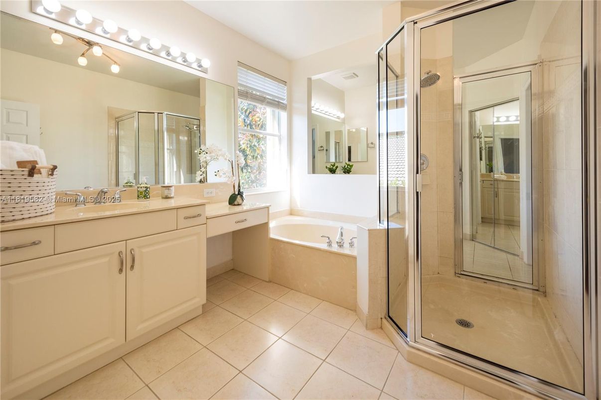 Bathroom, Dual Sink Vanities, Glass Shower, Interior