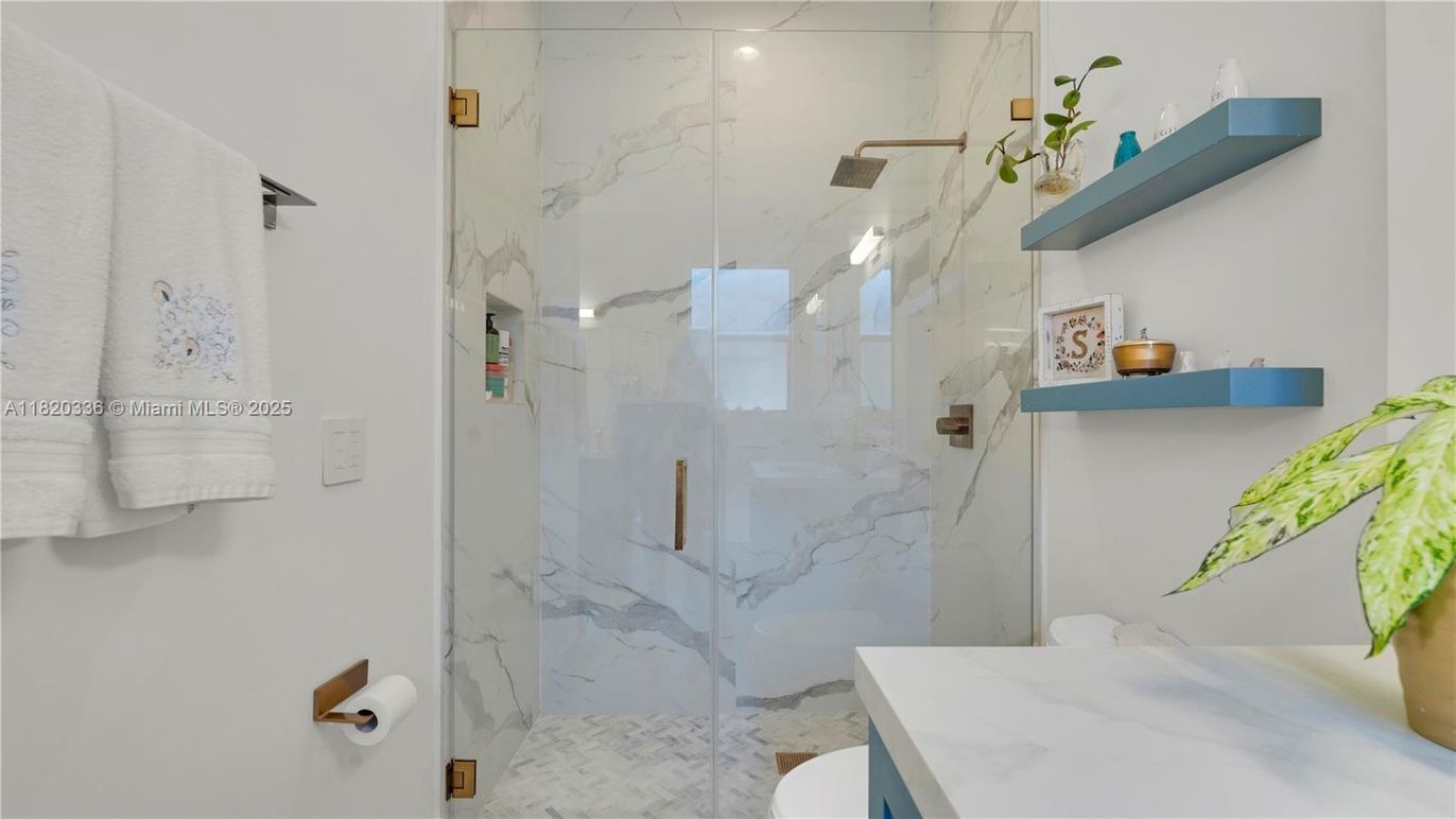 Bathroom, Glass Shower, Interior, Marble Walls