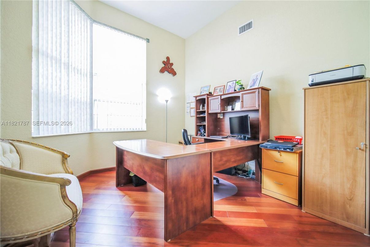 Home Office, Interior, Wood Texture Flooring