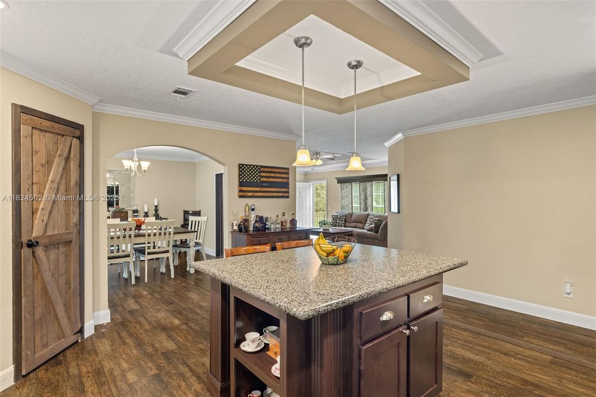 Chandelier, Dining room, Interior, Pendant Lights, Wood Texture Flooring
