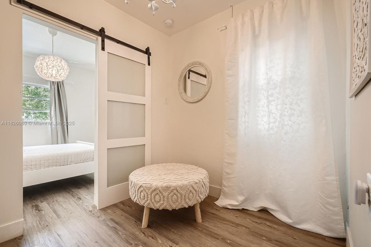 Bedroom, Chandelier, Interior, Pendant Lights, Wood Texture Flooring