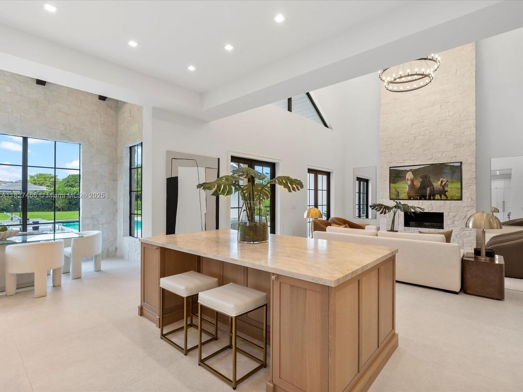 Fireplace, Interior, Living room, Recessed Lighting