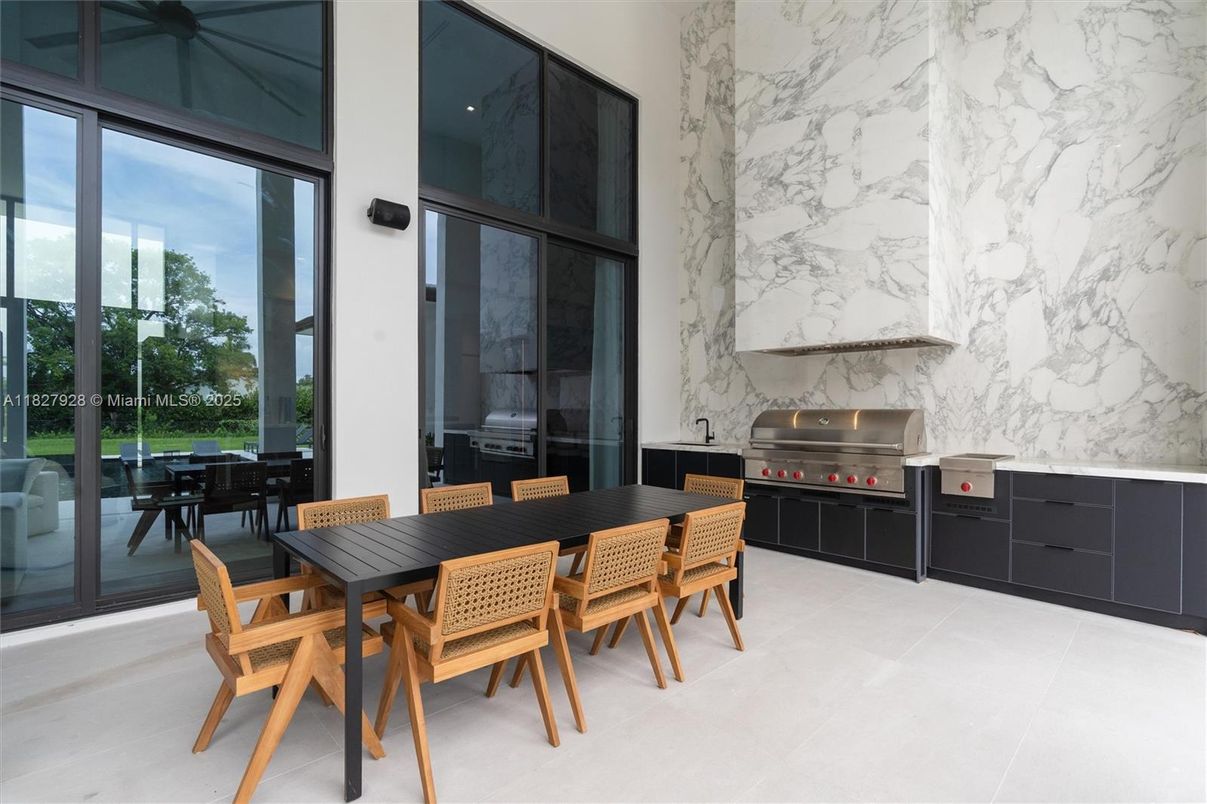 Dining room, Interior, Kitchen, Marble Walls
