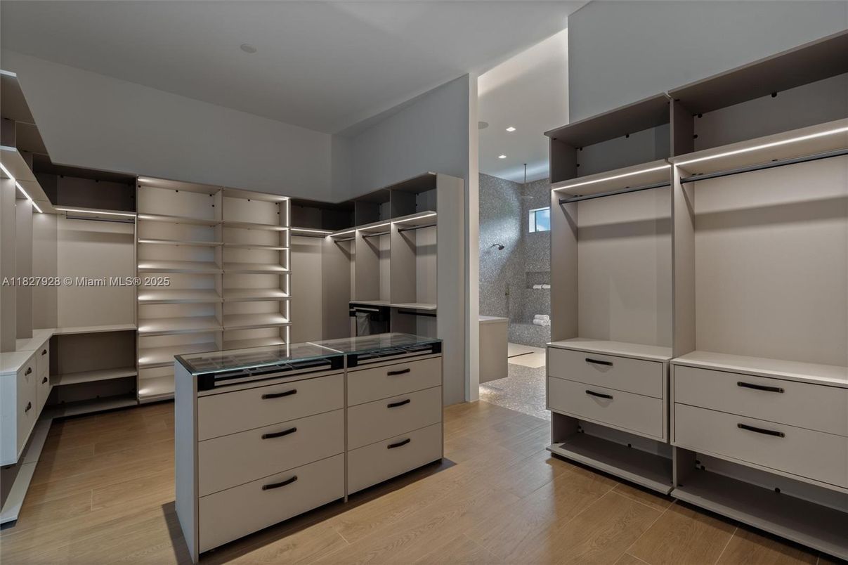 Interior, Recessed Lighting, Walk-in Closets, Wood Texture Flooring