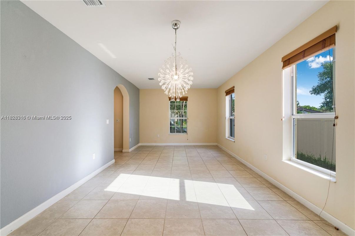 Chandelier, Empty room, Interior