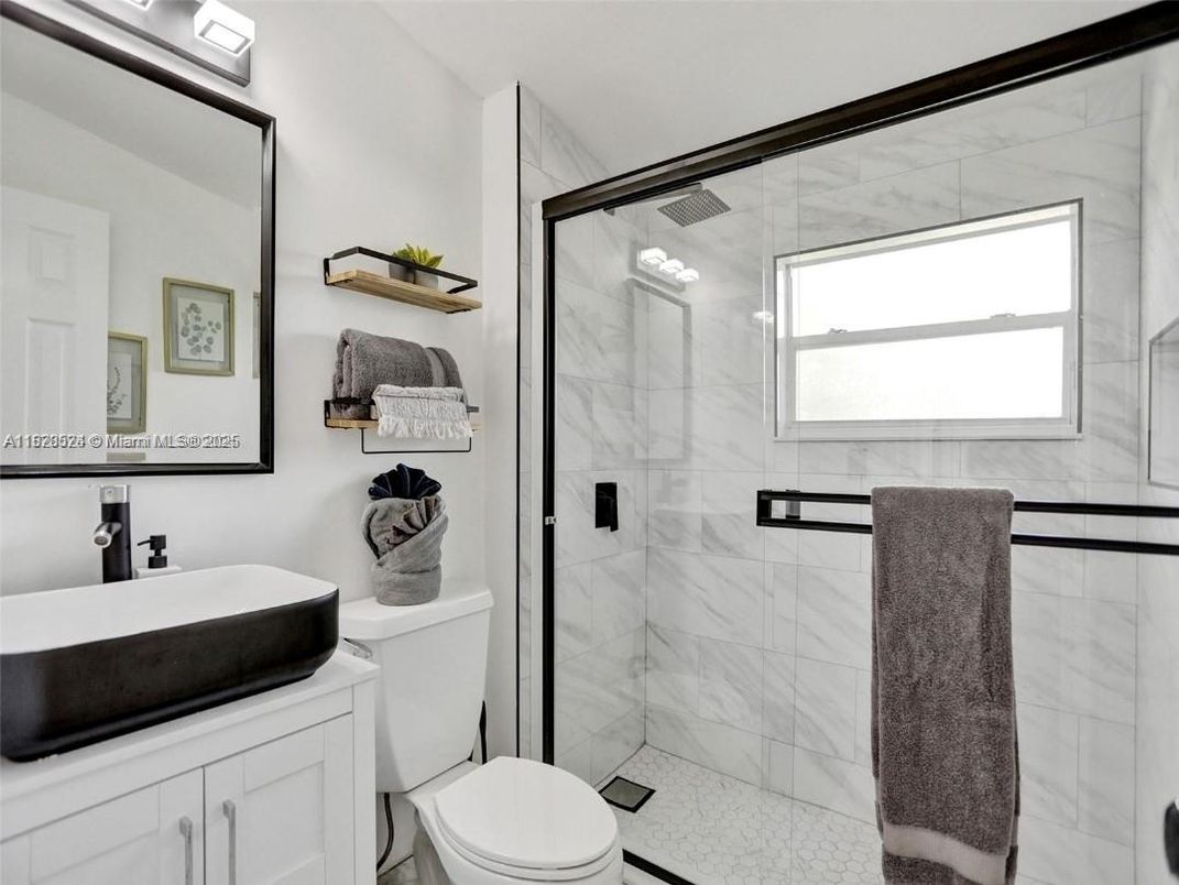 Bathroom, Glass Shower, Interior, Marble Walls