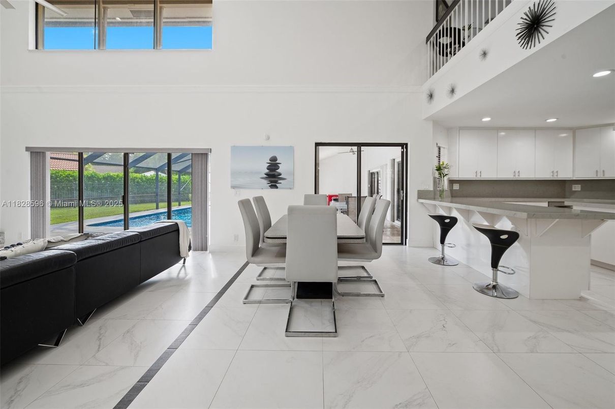 Interior, Kitchen, Living room, Marble, Recessed Lighting, Water