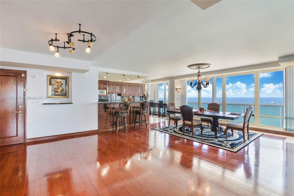 Chandelier, Dining room, Interior, Kitchen, Water, Wood Texture Flooring