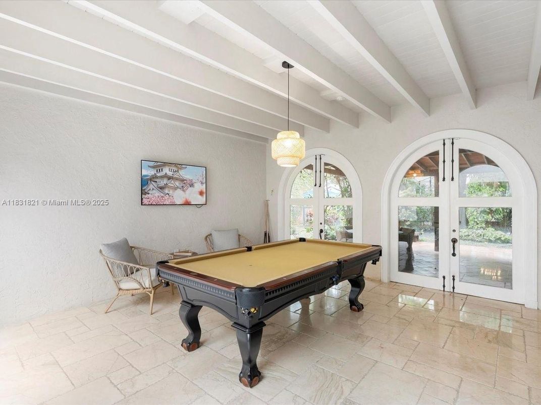 Billiard Table, Game Room, Interior, Pendant Lights
