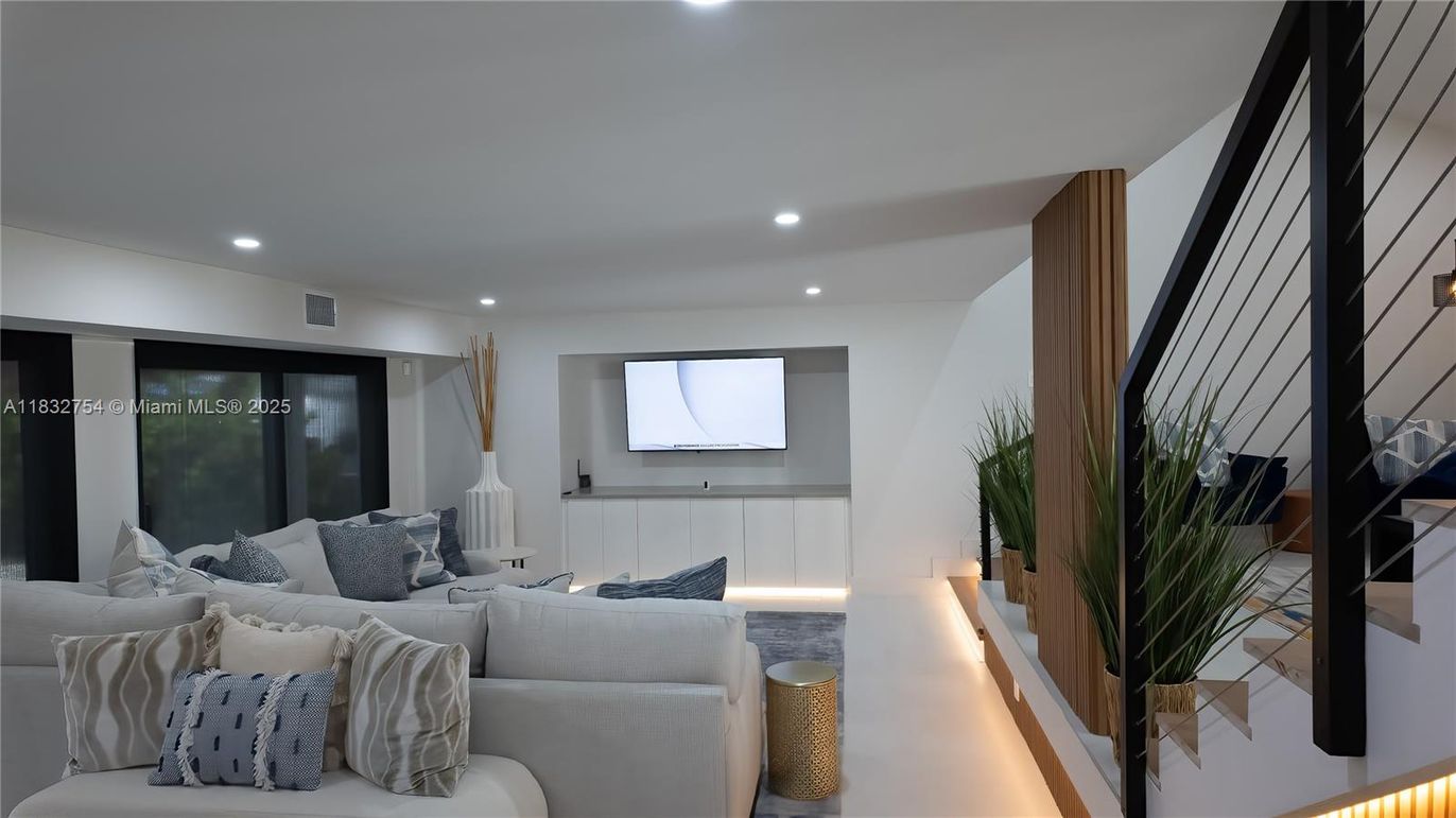 Interior, Living room, Recessed Lighting