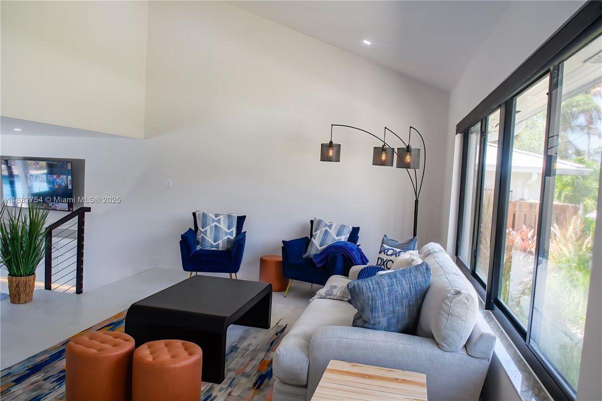 Interior, Living room, Recessed Lighting