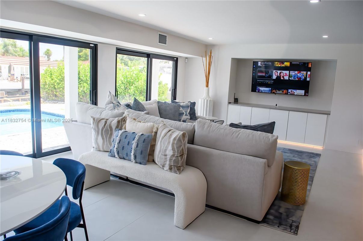 Interior, Living room, Recessed Lighting