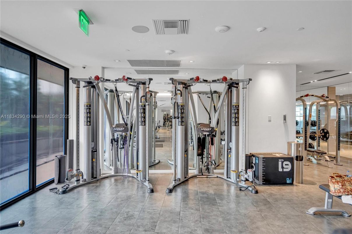 Fitness Equipment, Gym, Interior, Recessed Lighting