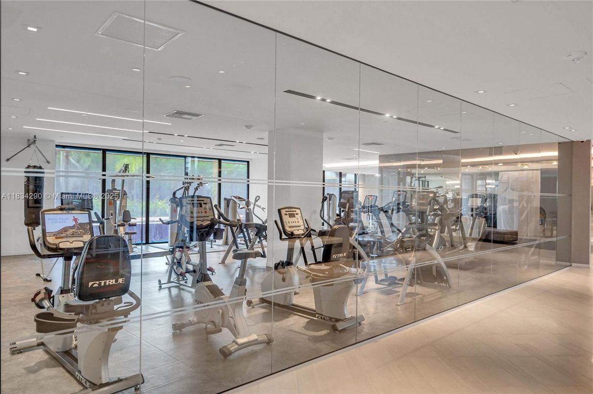 Fitness Equipment, Gym, Interior, Recessed Lighting