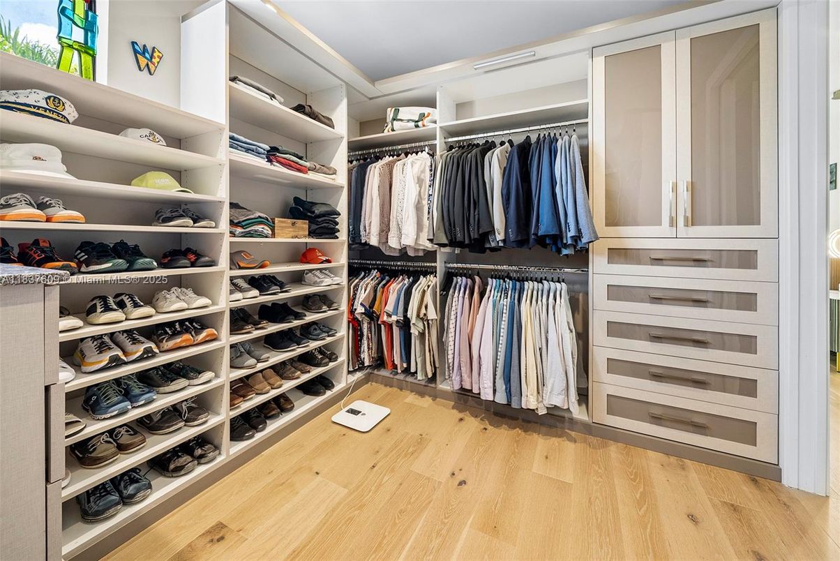 Interior, Walk-in Closets, Wood Texture Flooring