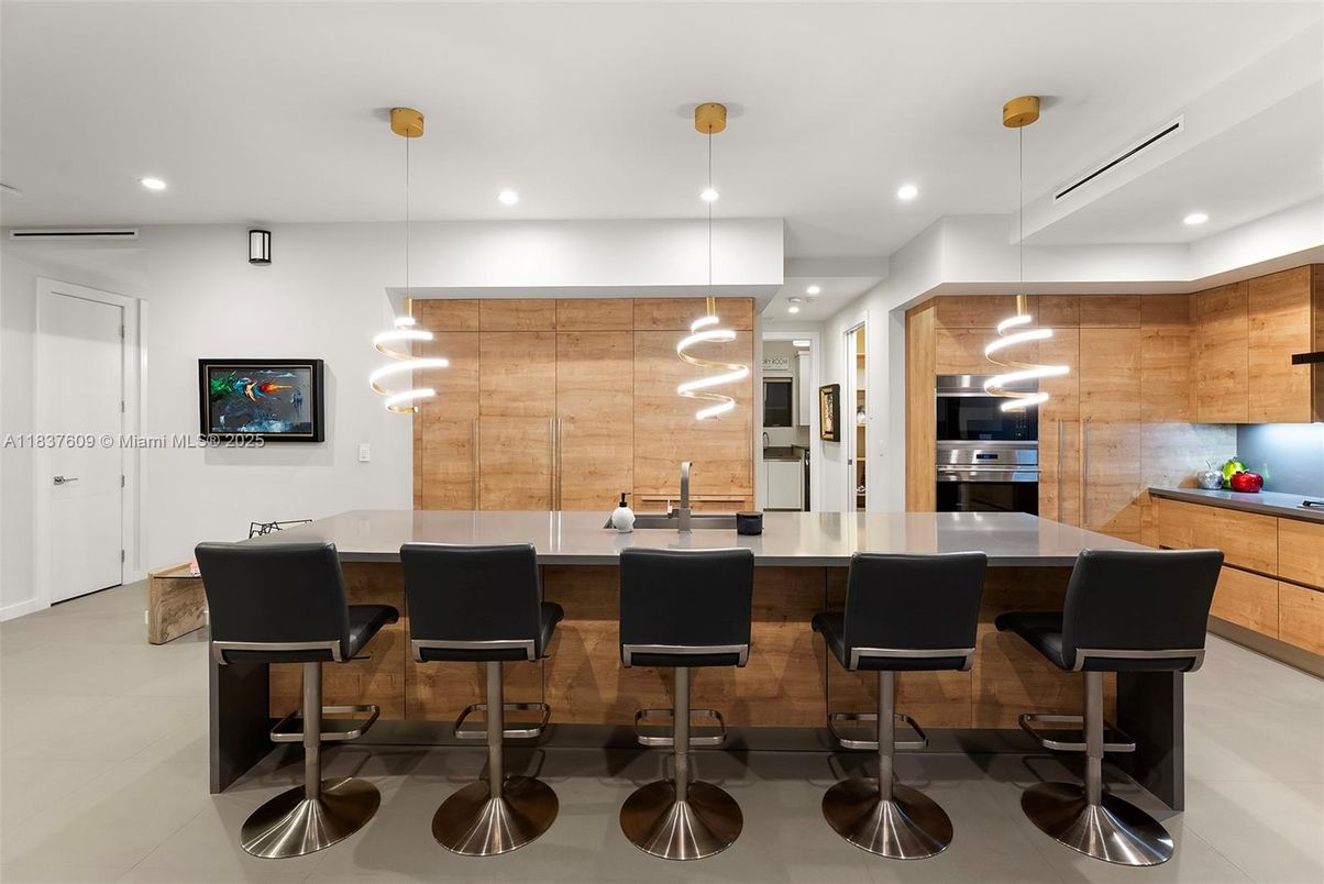 Interior, Kitchen, Pendant Lights, Recessed Lighting, Stainless Steel Appliances