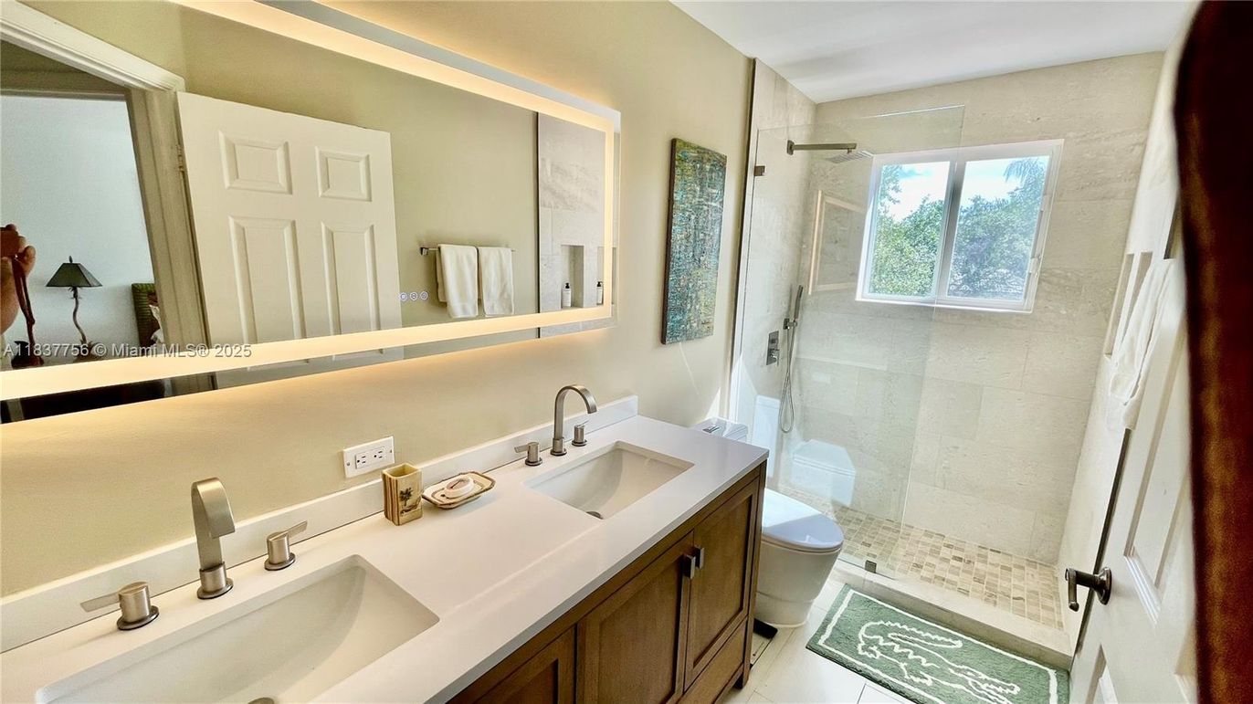 Bathroom, Dual Sink Vanities, Glass Shower, Interior