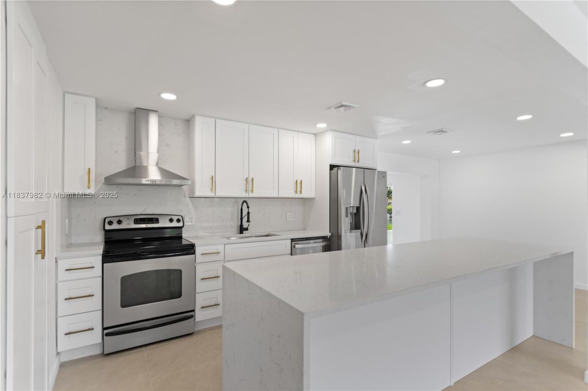 Interior, Kitchen, Recessed Lighting, Stainless Steel Appliances
