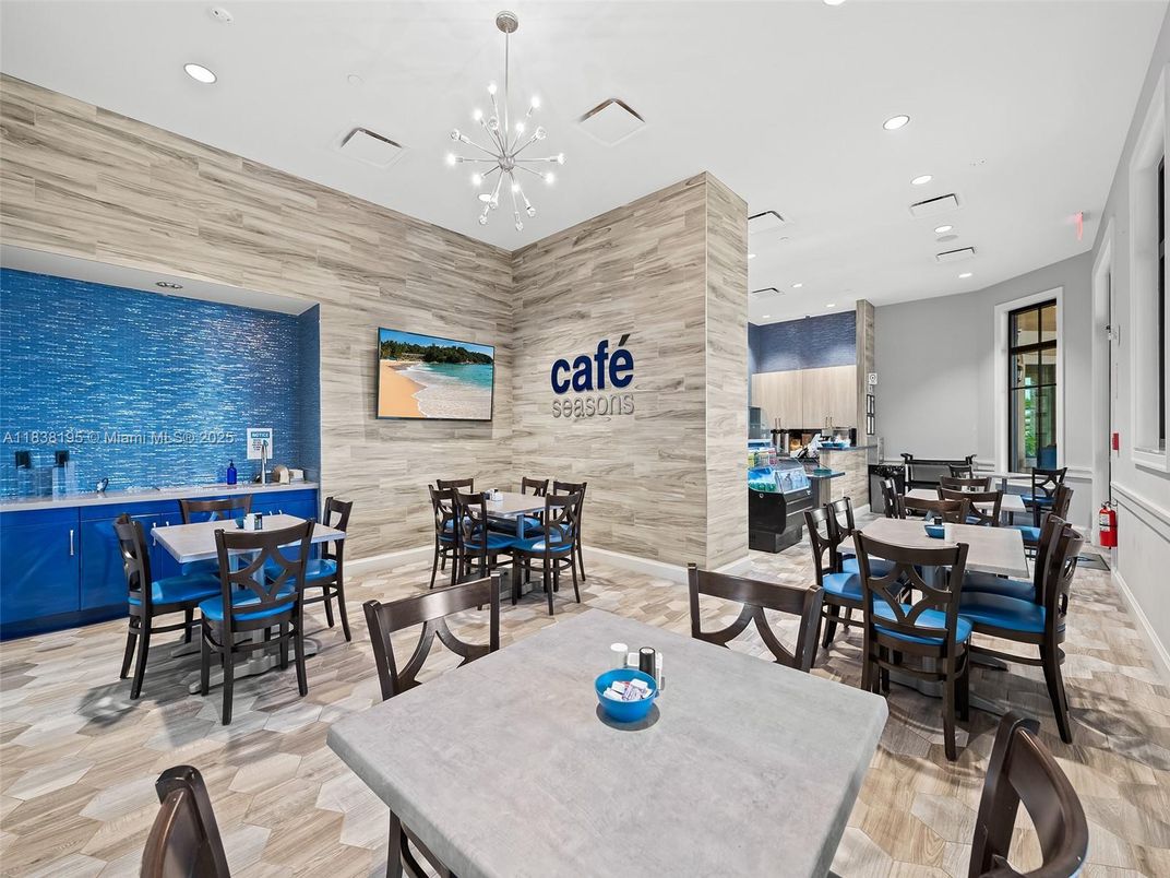 Dining room, Interior, Pendant Lights, Recessed Lighting, Wood Texture Flooring, Wooden Walls