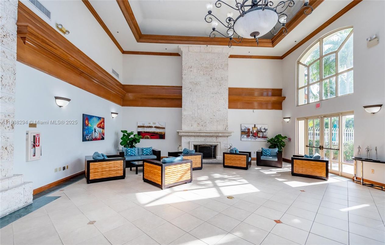 Chandelier, Fireplace, Interior, Living room, Recessed Lighting