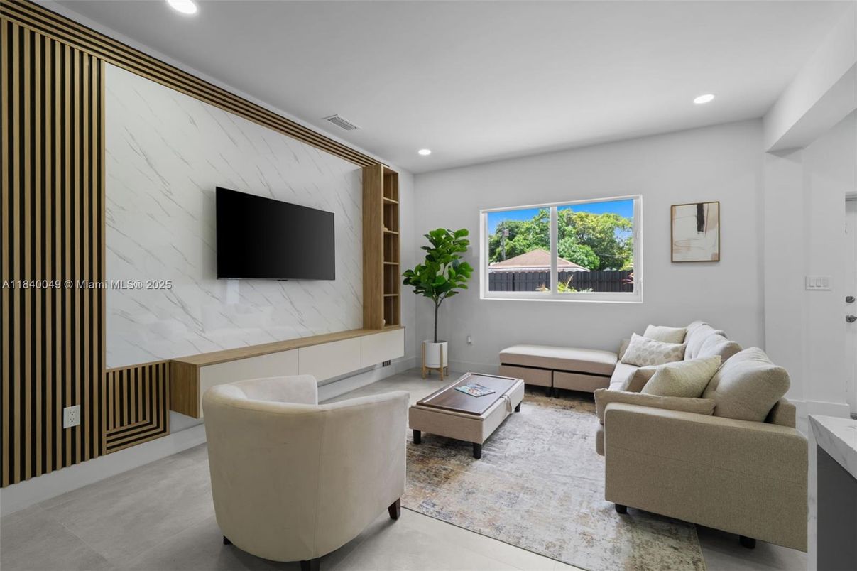 Interior, Living room, Marble Walls, Recessed Lighting