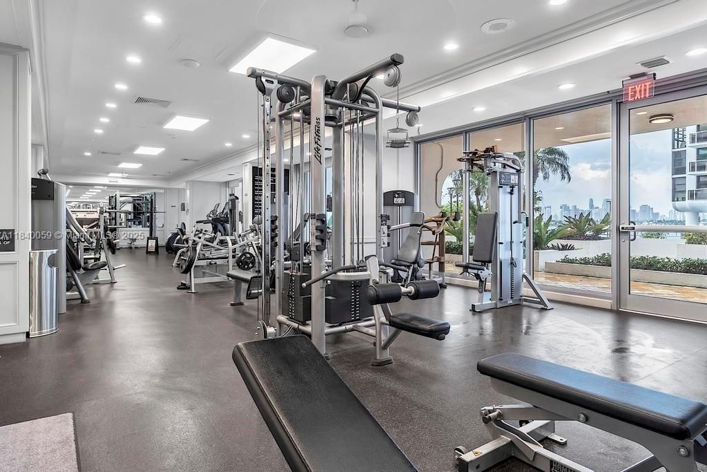 Fitness Equipment, Gym, Interior, Recessed Lighting