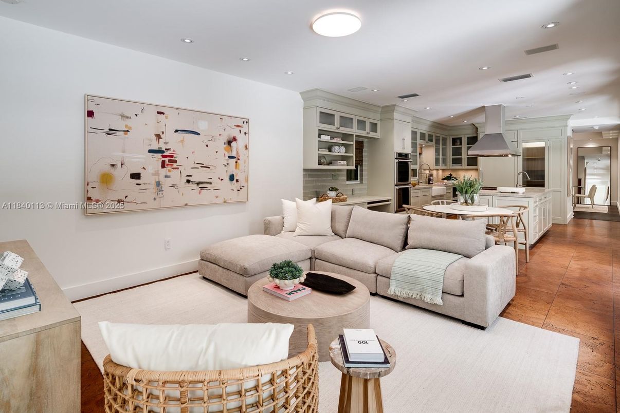 Dining room, Interior, Kitchen, Living room, Recessed Lighting, Stainless Steel Appliances