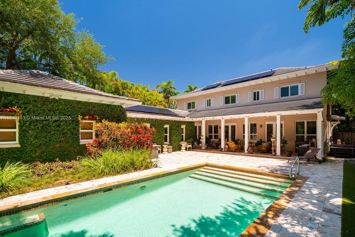 Exterior, Pool, Solar Panels