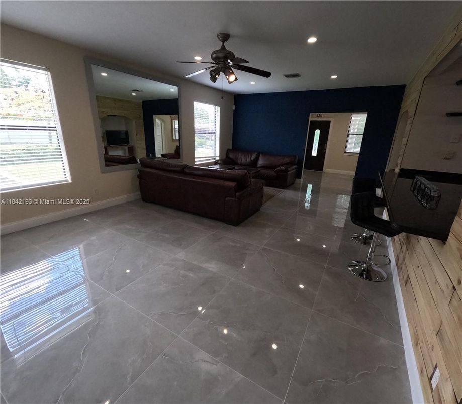 Interior, Living room, Recessed Lighting