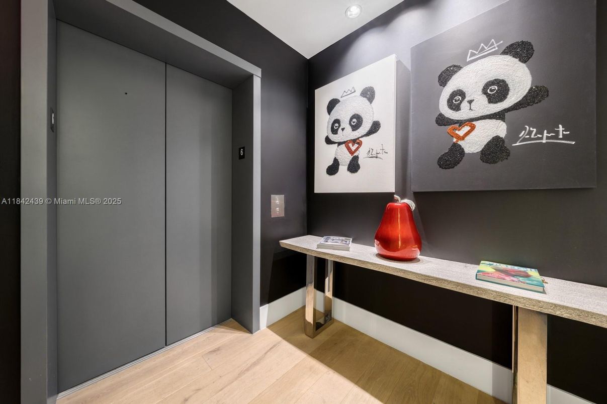 Elevator, Interior, Recessed Lighting, Wood Texture Flooring