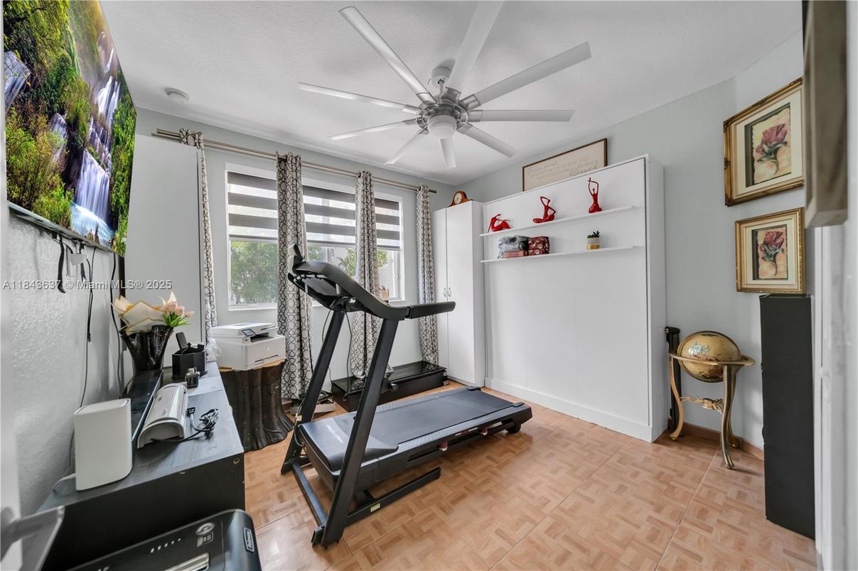 Fitness Equipment, Interior, Wood Texture Flooring